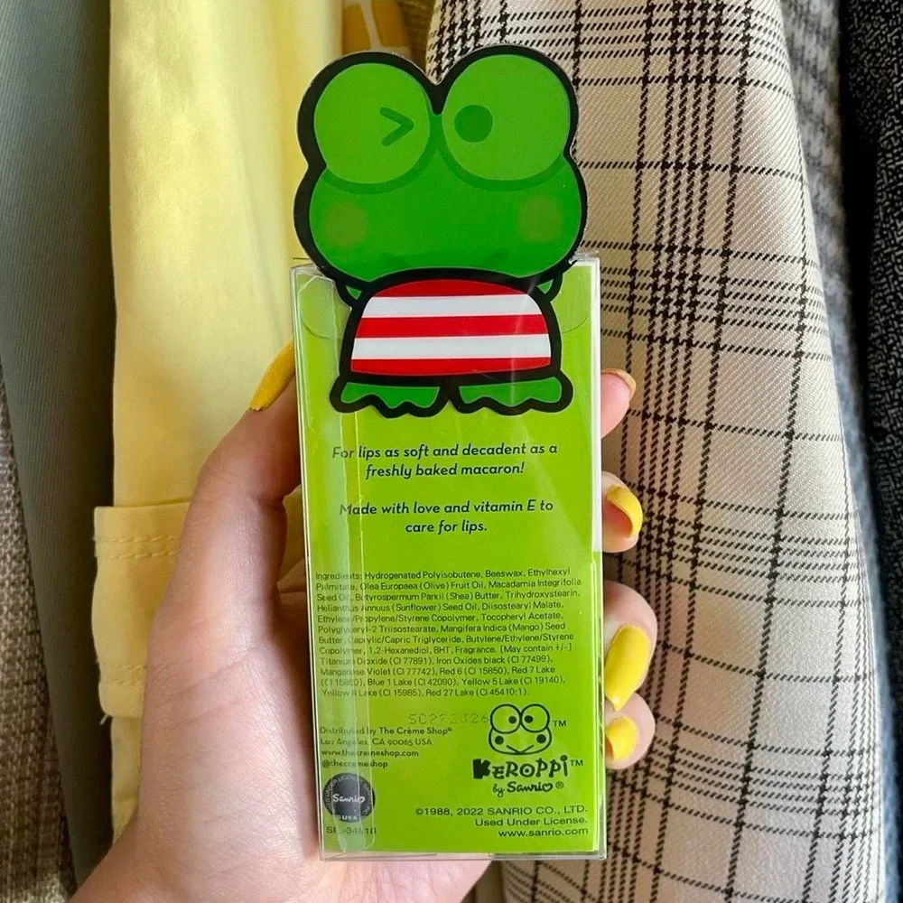 Sanrio x The Crème Shop: Keroppi Macaron Lip Balm - Green Apple